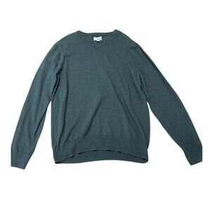 Sonoma Goods For Life Men's Green V-Neck Long Sleeve Knit Sweater Size L